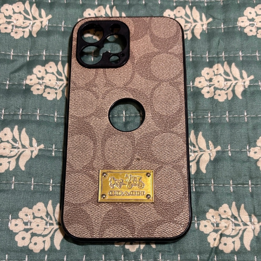 Coach Signature Brown Phone Case